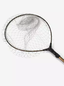 Подсачек складной телескопич. Namazu L- 160 см, овальный обод 60 см, нейлон, Черный