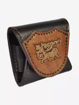 Подсумок поясной Хольстер Царская охота 5 патронов 7,62 калибр кожа, Коричневый