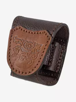 Подсумок поясной Хольстер Царская охота 5 патронов 12 калибр кожа, Коричневый