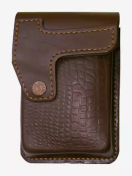 Подсумок поясной Хольстер под магазин Сайга 20 патронов коричневый, Коричневый