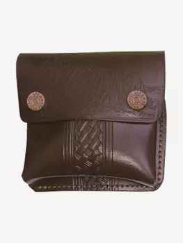 Подсумок поясной Хольстер под магазин Тигр 5п кожа коричневый, Коричневый