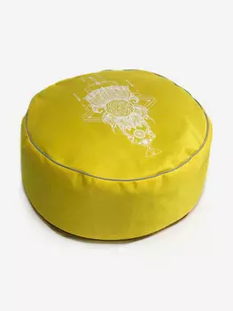 Подушка для медитации Чакра Манипура желтая BODHI, Желтый