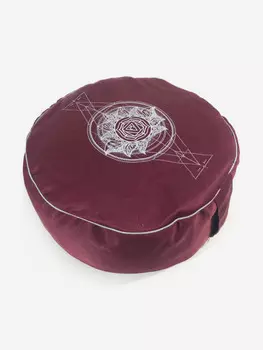 Подушка для медитации Чакра Муладхара красная BODHI, Красный