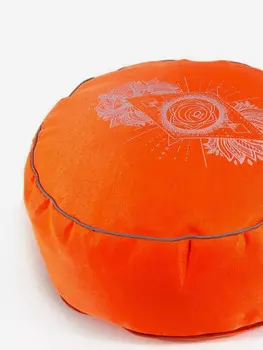 Подушка для медитации Чакра Свадхистана оранжевая BODHI, Оранжевый