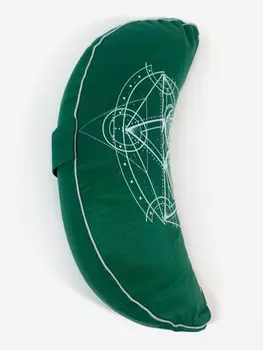 Подушка для медитации полумесяц Чакра Анахата зеленая BODHI, Зеленый