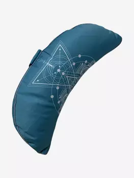 Подушка для медитации полумесяц Чакра Вишутха голубая BODHI, Голубой