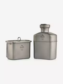 Походная титановая Фляга (манерка) Widesea, Серый