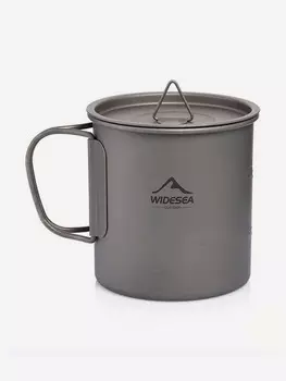 Походная титановая кружка 450 мл Widesea, Серый