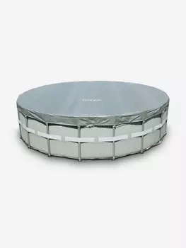 Покрывало (тент) для круглых каркасных бассейнов Intex 28041 (549см), Серый