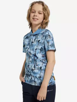 Поло для мальчиков Outventure, Голубой, размер 158