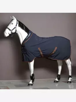 Попона денниковая/транспортная Первая Конная Мануфактура SOFTSHELL с воротником, Синий