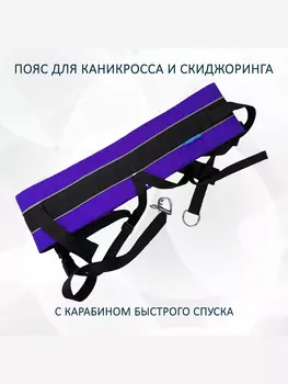 Пояс totemica "Фиолет" для каникросса (бег с собакой) и скиджоринга (езда на лыжах за собакой), Фиолетовый