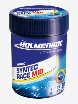 Порошок фторуглеродный для беговых лыж HOLMENKOL Syntec Race Mid, Синий