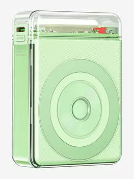 Повербанк быстрой зарядки 10000 мАч KEEPHONE Nova Power / Беспроводной блок питания PD 15W Встроенный ночник — Зелёный, Зеленый