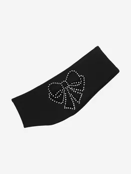 Повязка на голову для фигурного катания "Бархатный БАНТ" IceDress, Черный