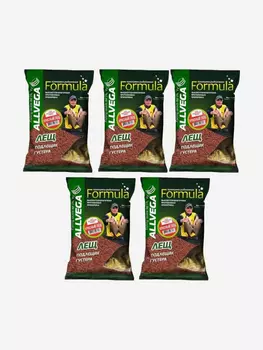 Прикормка ALLVEGA "Formula Red Bream" 0,9кг (КРАСНЫЙ ЛЕЩ) 5 пакетов по 0,9 кг, Коричневый