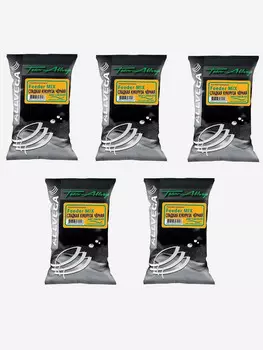 Прикормка ALLVEGA "Team Allvega Feeder Mix Sweet Corn Black" 1 кг (СЛАДКАЯ КУКУРУЗА ЧЕРНАЯ) набор 5 штук по 1кг, Черный