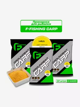 Прикормка для рыбы F-FISHING CARP Мед 10кг (10шт), Желтый