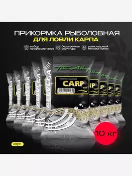 Прикормка рыболовная Team Allvega карп 10 штук по 1кг, Коричневый
