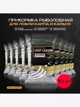 Прикормка рыболовная Team Allvega карп карась 10 штук по 1кг, Коричневый
