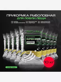 Прикормка рыболовная Team Allvega супер лещ 10 штук по 1кг, Коричневый