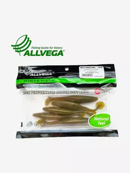 Приманка съедобная ALLVEGA "Belly Dance Shad" 10см (5шт.), Бежевый