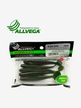 Приманка съедобная ALLVEGA "Blade Shad" 10см (5шт.), Зеленый