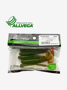 Приманка съедобная ALLVEGA "Blade Shad" 10см (5шт.), Зеленый