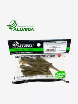 Приманка съедобная ALLVEGA "Blade Shad" 7,5, Зеленый
