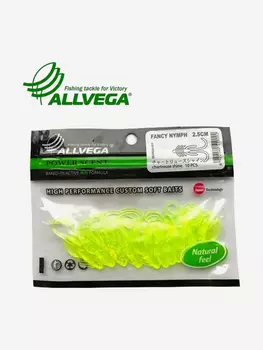 Приманка съедобная ALLVEGA "Fancy Nymph" 2,5см (10шт.), Желтый
