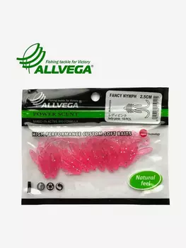 Приманка съедобная ALLVEGA "Fancy Nymph" 2,5см (10шт.), Красный