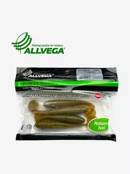 Приманка съедобная ALLVEGA "Fat Bonito" 12см (4шт.), Зеленый