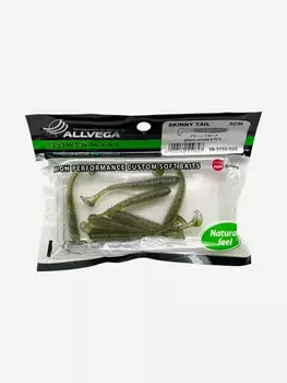 Приманка съедобная ALLVEGA "Skinny Tail" 5см 1г, Зеленый