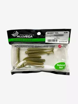 Приманка съедобная ALLVEGA "Skinny Tail" 5см 1г, Бежевый