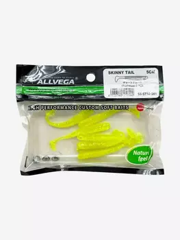 Приманка съедобная ALLVEGA "Skinny Tail" 5см 1г, Зеленый