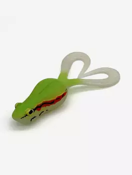 Приманка силиконовая DAIWA Bait Junkie Kikker Curly Amagaeru1 упаковка, Зеленый