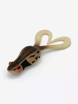 Приманка силиконовая DAIWA Bait Junkie Kikker Curly dark akagaeru 1 упаковка, Коричневый