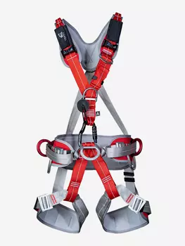 Привязь страховочная для положения сидя с интегрированным поясом для удержания и позиционирования унисекс VENTO "Профи Мастер", размер 2, Красный