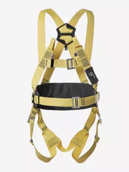 Привязь страховочная с интегрированным поясом для удержания и позиционирования унисекс VENTO "Альфа 2.5 огнеупорная", размер 2, Желтый