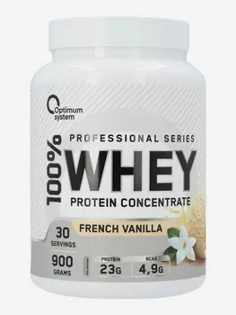 Протеин 100% Optimum System "Французская ваниль", 900 г, Белый