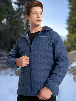 Пуховик мужской Columbia Delta Ridge II Down Hooded Jacket, Синий