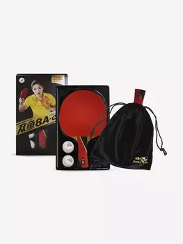 Ракетка для настольного тенниса Double Fish 8A+C (ракетка + 2 мяча + чехол) 8 звезд, профессиональная, Красный