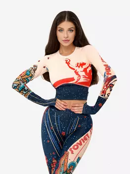 Рашгард женский Activity Rash "Russian girl", Мультицвет