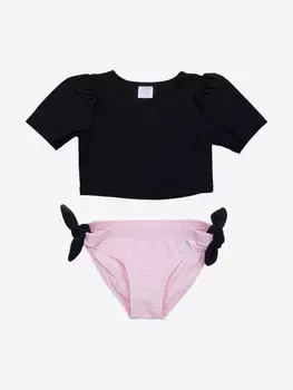 Раздельный купальник "Котофей" для девочки, Черный