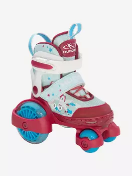 Раздвижные ролики-квады HUDORA My First Quad Girl LED, Красный