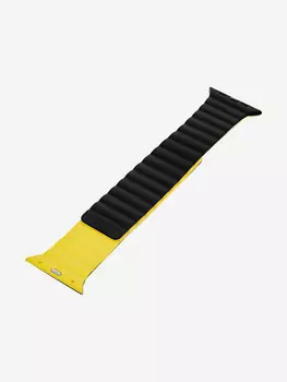 Ремешок для часов Apple Watch 41/40/38 mm Mutural Оригинал, ультралегкий силиконовый на магните — черно-желтый, Черный