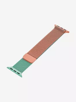 Ремешок для часов Apple Watch 41/40/38 mm Mutural Оригинал, ультралегкий металлический на магните — оранжево-зеленый, Оранжевый