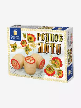 Родное лото классическое с деревянными бочонками, Бежевый