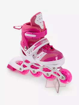 Ролики раздвижные с защитой Sparky детские, Розовый