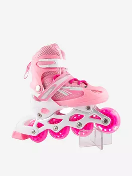 Роликовые коньки Galaxy с защитой раздвижные, Розовый